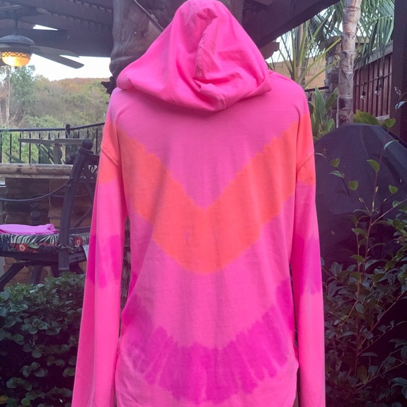 Girls pink Tie-dye Hoodie by SO - Picture 2 of 2